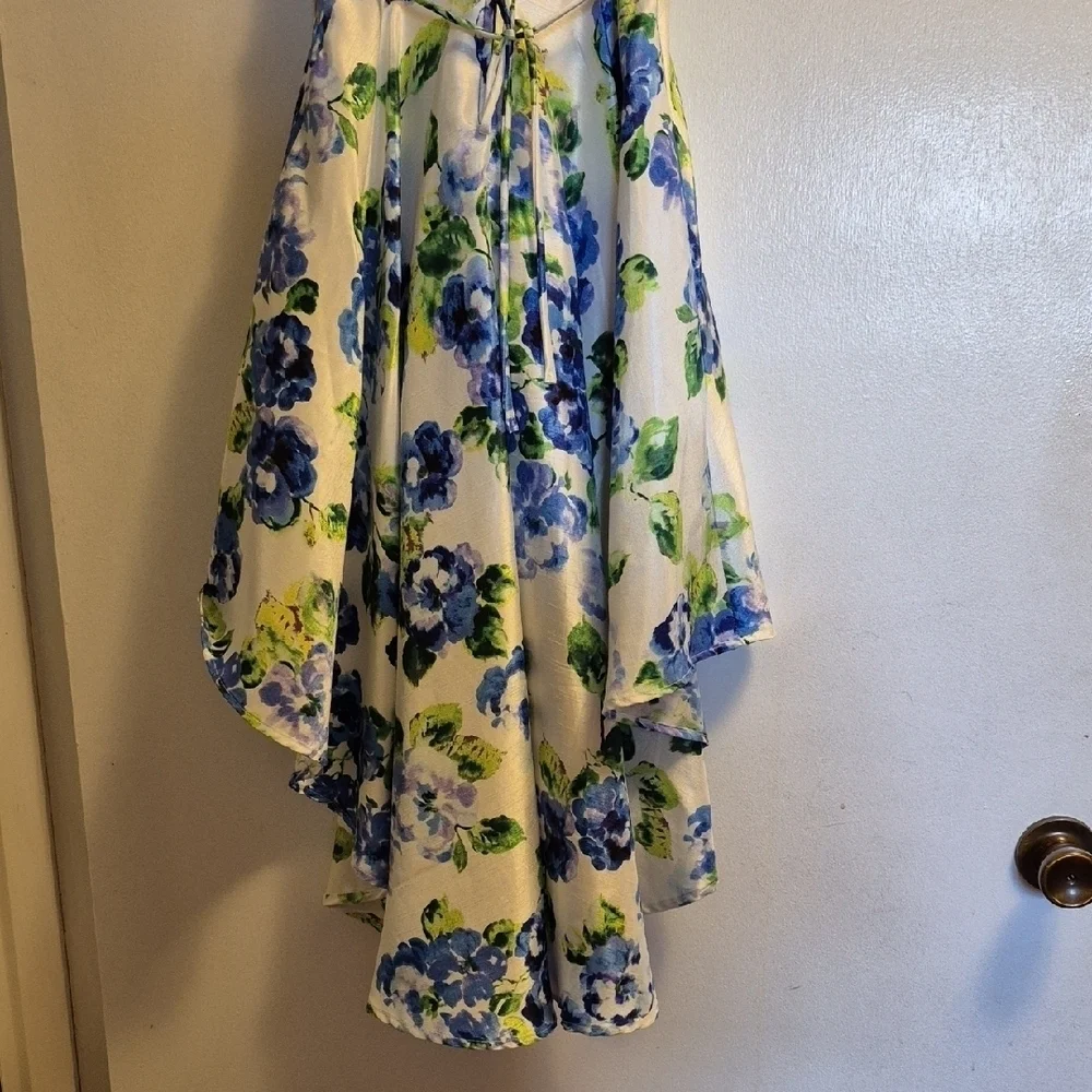 Xtraordinary Blue and White Ruffled Tiered Sundress